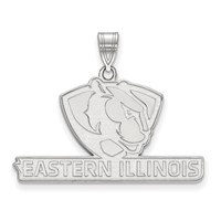 Sterling Silver Rhodium-plated LogoArt Eastern Illinois University Large Pendant view 1