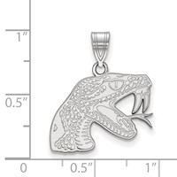 Sterling Silver Rhodium-plated LogoArt Florida a and M University Rattler Medium Pendant view 2