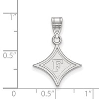 Sterling Silver Rhodium-plated LogoArt Furman University Medium Pendant view 2