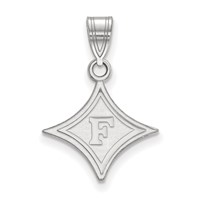 Sterling Silver Rhodium-plated LogoArt Furman University Medium Pendant view 1