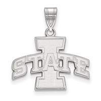 Sterling Silver Rhodium-plated LogoArt Iowa State University Medium Pendant view 1