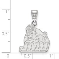 Sterling Silver Rhodium-plated LogoArt James Madison University Medium Pendant view 2