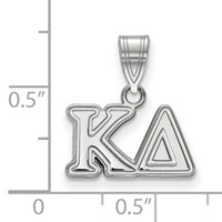 Sterling Silver Rhodium-plated LogoArt Kappa Delta Sorority Greek Letters Medium Pendant view 2