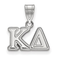 Sterling Silver Rhodium-plated LogoArt Kappa Delta Sorority Greek Letters Medium Pendant view 1