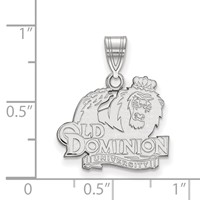 Sterling Silver Rhodium-plated LogoArt Old Dominion University Medium Pendant view 2