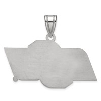 Sterling Silver Rhodium-plated LogoArt Oklahoma State University O-s-u Medium Pendant view 4
