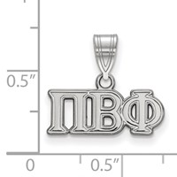 Sterling Silver Rhodium-plated LogoArt Pi Beta Phi Sorority Greek Letters Medium Pendant view 2