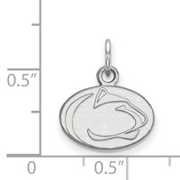 Sterling Silver Rhodium-plated LogoArt Penn State University Lion Extra Small Pendant view 2