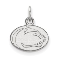 Sterling Silver Rhodium-plated LogoArt Penn State University Lion Extra Small Pendant view 1