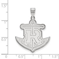 Sterling Silver Rhodium-plated LogoArt Rollins College Anchor Extra Large Pendant view 2