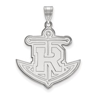Sterling Silver Rhodium-plated LogoArt Rollins College Anchor Extra Large Pendant view 1