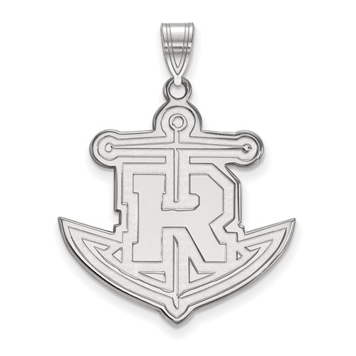 Sterling Silver Rhodium-plated LogoArt Rollins College Anchor Extra Large Pendant