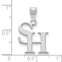 Sterling Silver Rhodium-plated LogoArt Sam Houston State University Medium Pendant view 2