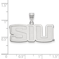 Sterling Silver Rhodium-plated LogoArt Southern Illinois University S-i-u Medium Pendant view 2