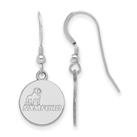 Sterling Silver Rhodium-plated LogoArt Samford University Small Dangle Wire Earrings view 1
