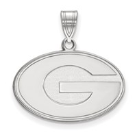 Sterling Silver Rhodium-plated LogoArt University of Georgia Letter G Medium Pendant view 1