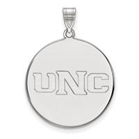 Sterling Silver Rhodium-plated LogoArt University of Northern Colorado U-n-c Extra Large Disc Pendant view 1