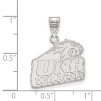 Sterling Silver Rhodium-plated LogoArt University of New Hampshire Medium Pendant view 2
