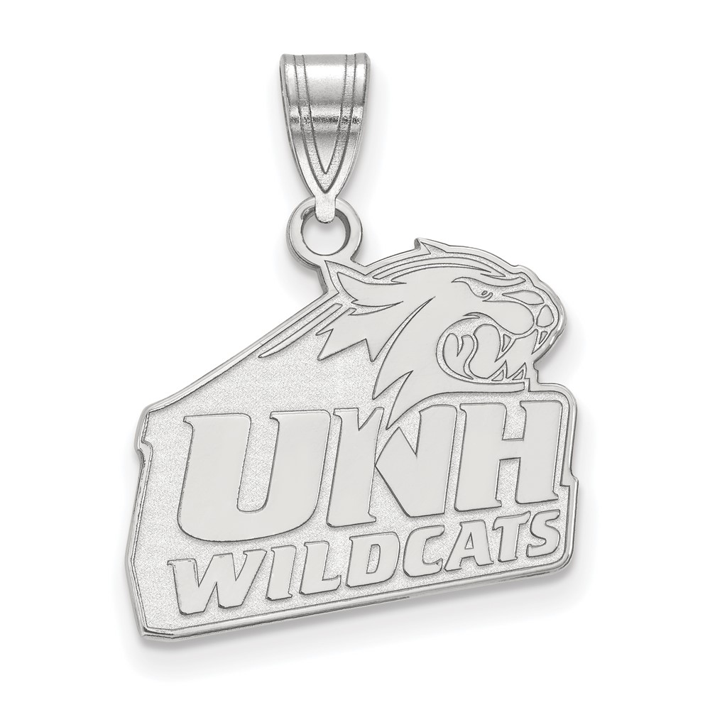 Sterling Silver Rhodium-plated LogoArt University of New Hampshire Medium Pendant