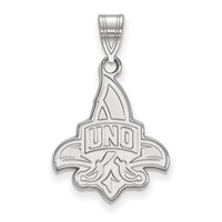 Sterling Silver Rhodium-plated LogoArt University of New Orleans U-n-o Large Pendant view 1