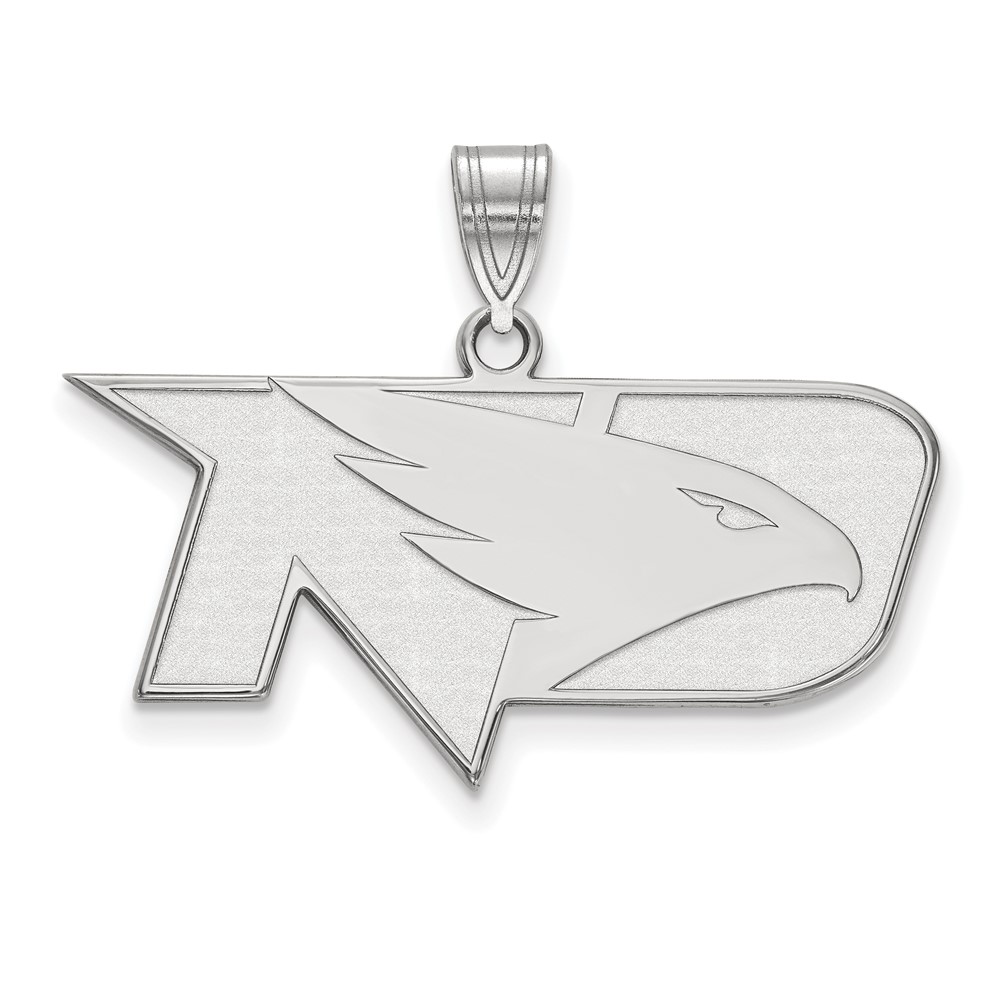 Sterling Silver Rhodium-plated LogoArt University of North Dakota Medium Pendant