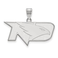 Sterling Silver Rhodium-plated LogoArt University of North Dakota Medium Pendant view 1