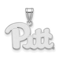 Sterling Silver Rhodium-plated LogoArt University of Pittsburgh Medium Pendant view 1
