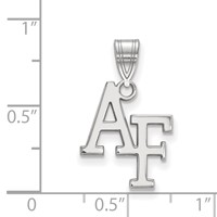 Sterling Silver Rhodium-plated LogoArt United States Air Force Academy A-f Medium Pendant view 2