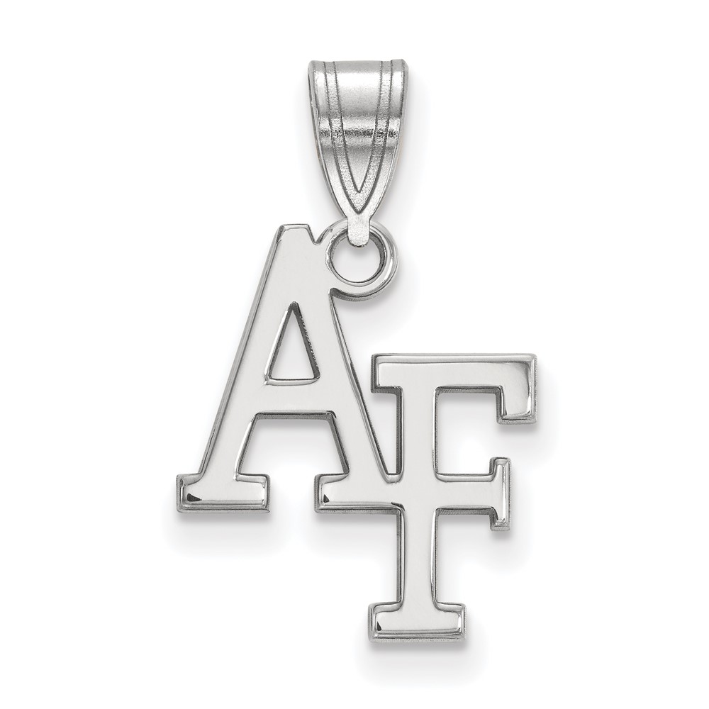 Sterling Silver Rhodium-plated LogoArt United States Air Force Academy A-f Medium Pendant