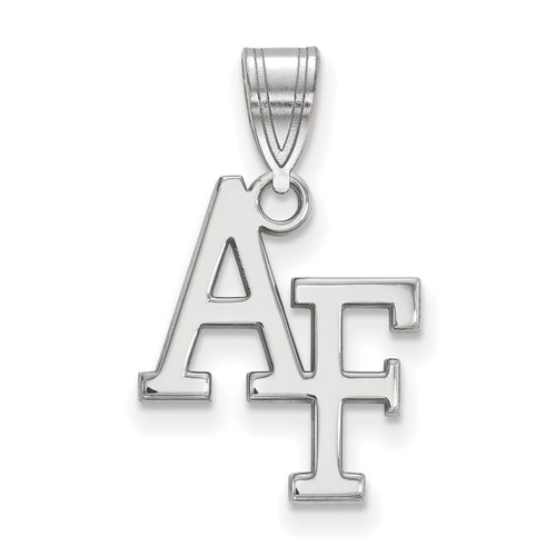 Sterling Silver Rhodium-plated LogoArt United States Air Force Academy A-f Medium Pendant