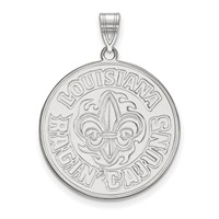 Sterling Silver Rhodium-plated LogoArt University of Louisiana At Lafayette Extra Large Pendant view 1