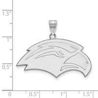 Sterling Silver Rhodium-plated LogoArt University of Southern Mississippi Eagle Large Pendant view 2