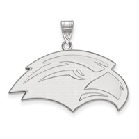 Sterling Silver Rhodium-plated LogoArt University of Southern Mississippi Eagle Large Pendant view 1