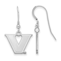 Sterling S. Rh-plated LogoArt Vanderbilt University Small Dangle Earrings view 1