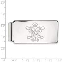 Sterling Silver Rhodium-plated LogoArt College of William and Mary Money Clip view 2
