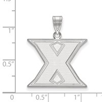Sterling Silver Rhodium-plated LogoArt Xavier University Letter X Large Pendant view 2