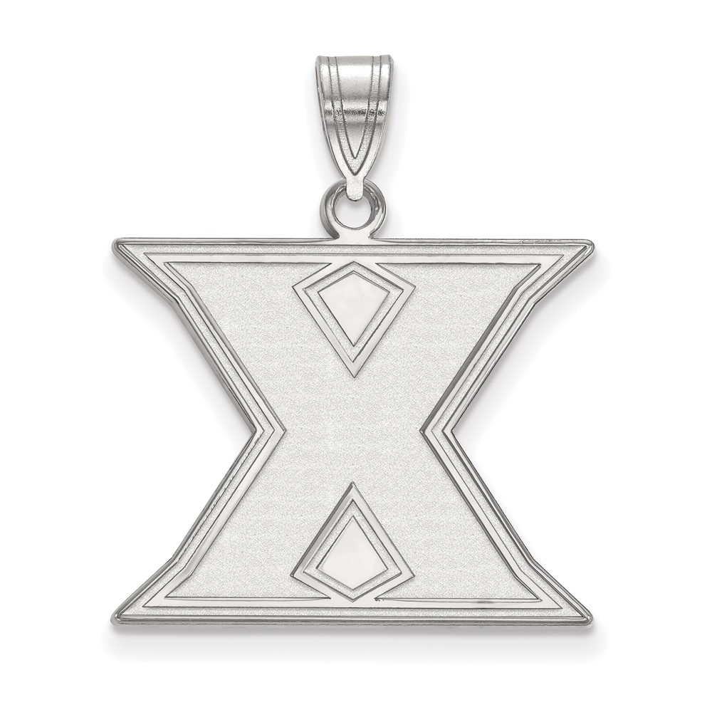 Sterling Silver Rhodium-plated LogoArt Xavier University Letter X Large Pendant