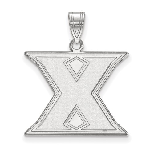 Sterling Silver Rhodium-plated LogoArt Xavier University Letter X Large Pendant