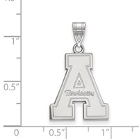 Sterling Silver Rhodium-plated LogoArt Appalachian State University Large Pendant view 2