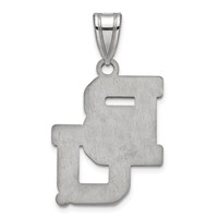 Sterling Silver Rhodium-plated LogoArt Baylor University Bears Large Pendant view 4