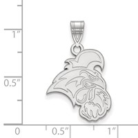 Sterling Silver Rhodium-plated LogoArt Coastal Carolina University Chanticleer Large Pendant view 2