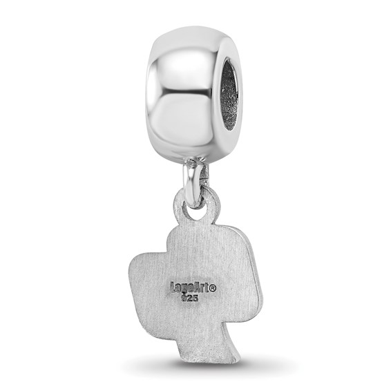 Sterling Silver Gold-plated LogoArt California Polytechnic State University C-P Extra Small Dangle Bead Charm