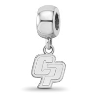 Sterling Silver Gold-plated LogoArt California Polytechnic State University C-p Extra Small Dangle Bead Charm view 1
