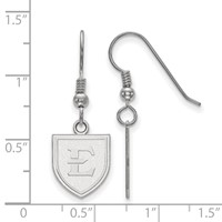Sterling Silver LogoArt East Tennessee State Small Dangle Earrings view 2