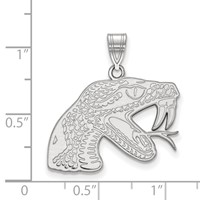 Sterling Silver Rhodium-plated LogoArt Florida a and M University Rattler Large Pendant view 2