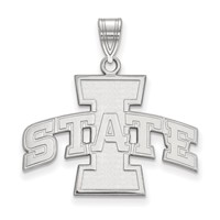 Sterling Silver Rhodium-plated LogoArt Iowa State University Large Pendant view 1