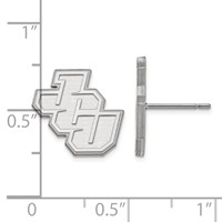 Sterling Silver Rhodium-plated LogoArt John Carroll University Small Post Earrings view 2