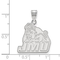 Sterling Silver Rhodium-plated LogoArt James Madison University Large Pendant view 2