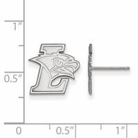 Sterling Silver Rhodium-plated LogoArt Lehigh University Small Post Earrings view 2