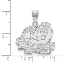 Sterling Silver Rhodium-plated LogoArt Old Dominion University Large Pendant view 2